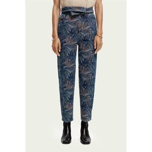 Scotch & Soda The Tide Ballon Leg Paper Bag Floral Denim 27
